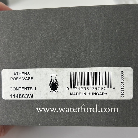 *NIB* Vintage Waterford Crystal I Athens Posy Vase - Picture 6 of 7
